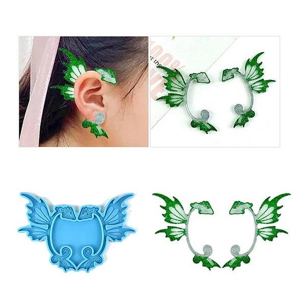 DIY Dragon Shape Ear Cuffs Silicone Molds