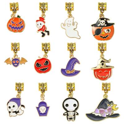Halloween Alloy Enamel European Dangle Charms