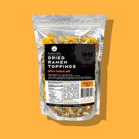 Spicy Garlic Mix - Dried Ramen Toppings with Roasted and Fried Garlic, Cabbage, Shiitake Mushroom, and More! Spicy Chili Flak...