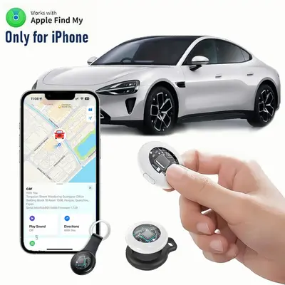 [Fall Deals] Tukio GPS Tracker for Cars & Pets (iOS Only)- Mini Clear Design, Weatherproof Case, Anti-Lost Device, Works with...