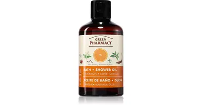 Green Pharmacy Cinnamon & Sweet Orange Bath Oil Shower Oil Cinnamon 250 Ml