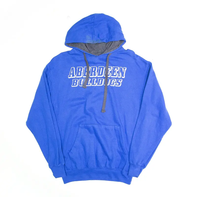 PRO-AD SPORTS Aberdeen Bulldogs Blue 90s Pullover USA Hoodie Mens M