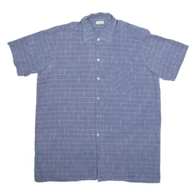 RETRECI Mens Shirt Blue Check L