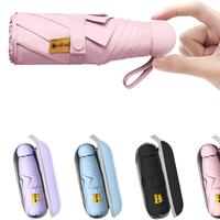 Compact Travel Umbrella with Case – Mini UV Sun Protection Umbrella for Purse | Lightweight Pocket-Sized for Women, Men & K...