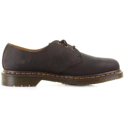 Dr. Martens 1461 3 Eyelet Leather Unisex Oxfords Shoes - Dark Brown - Size:US 9 Women / 8 Men
