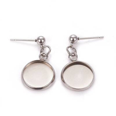 Tarnish Resistant 304 Stainless Steel Stud Earring Settings