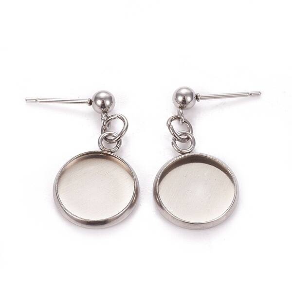 Tarnish Resistant 304 Stainless Steel Stud Earring Settings