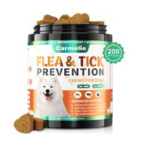 Carmelie Flea & Tick Support Chewables for Dogs - 200 Treats - Natural Pest Defense - Oral Supplement for All Breeds & Ages -...