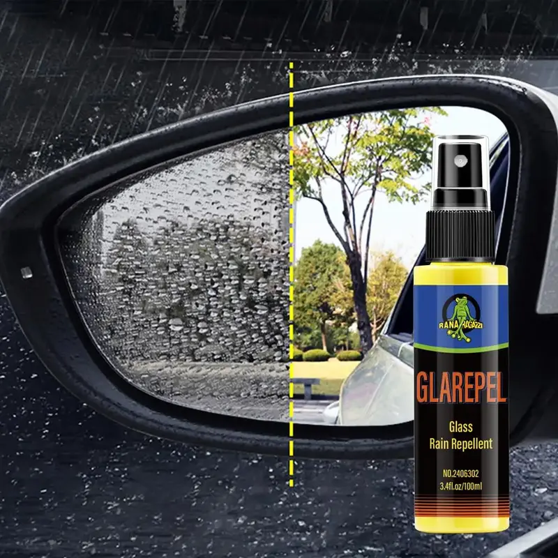 Car Glass Anti Rain Spray Agent, Auto Windshield Water Repellent, Anti Rain Glass Mirror Hydrophobic Coating Sprayer, Car Win...