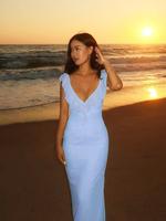 Women's Plain Tie Front Dress, Elegant Fashion Casual Backless Dress for Daily Outdoor Wear, Women Dress for Summer, Womenswe...