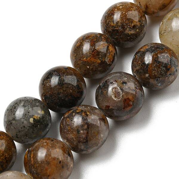 Natural Golden Leaf Jasper Beads Strands