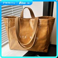 Tote Bag for Women,Large Work Tote Bag Clear Plastic Tote Bag PVC Letter Printed Bag Kraft Paper Hobo Bag with Handle