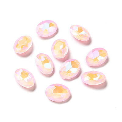 Mocha Fluorescent Style Glass Rhinestone Cabochons