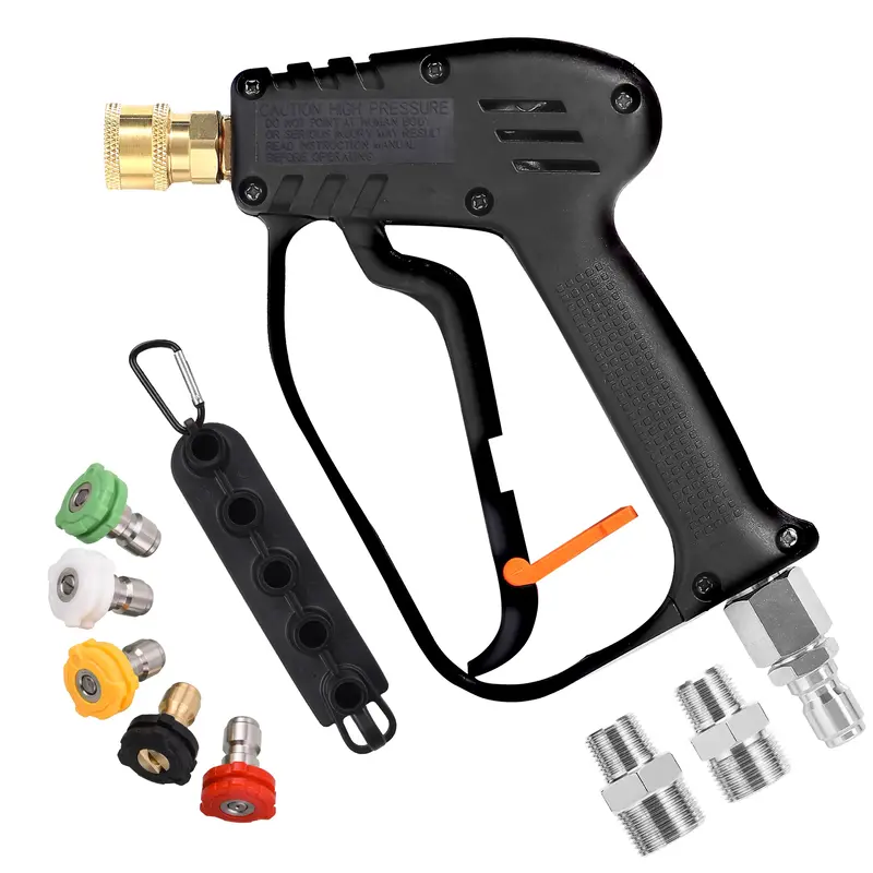 JOEJET Water Spray Tool with Swivel, Short Power Washer Spray Wand with 5 Spray Nozzle Tips, 3/8\