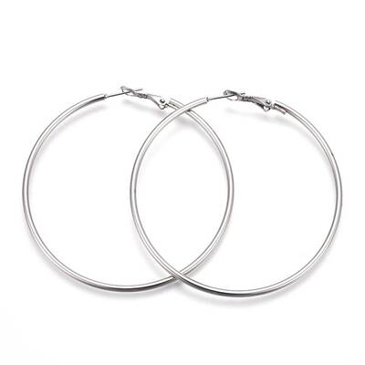 Tarnish Resistant 201 Stainless Steel Hoop Earrings