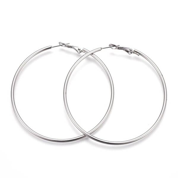 Tarnish Resistant 201 Stainless Steel Hoop Earrings