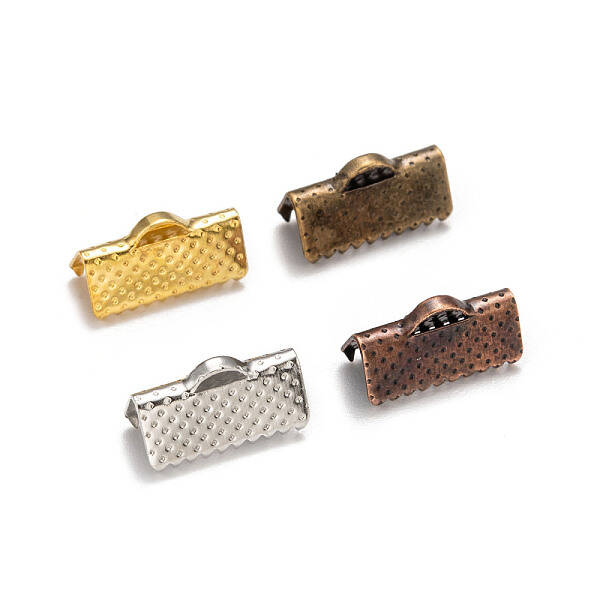 Mixed Iron Ribbon Crimp Ends