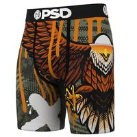 PSD Men's Patriotic Drip Boxer Brief - Standard Length 7 Inch Inseam, Soft and Breathable Poly Blend Fabric