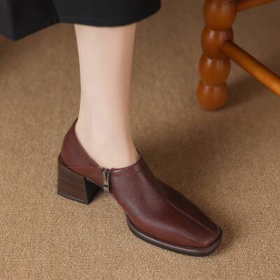 CHIKO Karra Square Toe Block Heels Ankle Boots