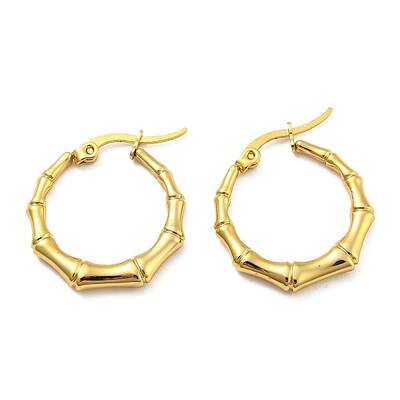 PVD Vacuum Plating 304 Stainless Steel Hoop Earrings with for Women