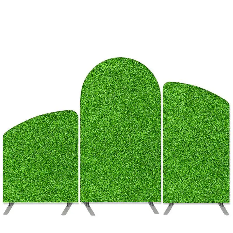 Aperturee Nature Grassland Theme Green Leaves Birthday Arch Backdrop Kit | Diy Round Arch Backdrop | Wedding Arch Backdrop | ...