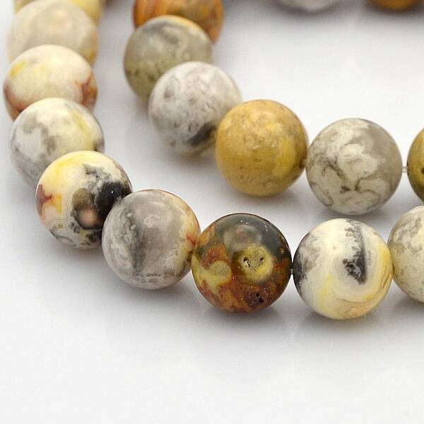 Natural Crazy Lace Agate Round Beads Strands