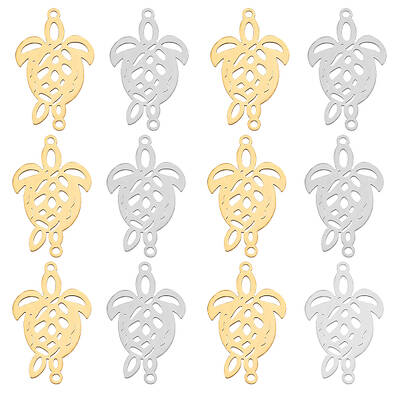 12Pcs 2 Colors 201 Stainless Steel Links Connectors