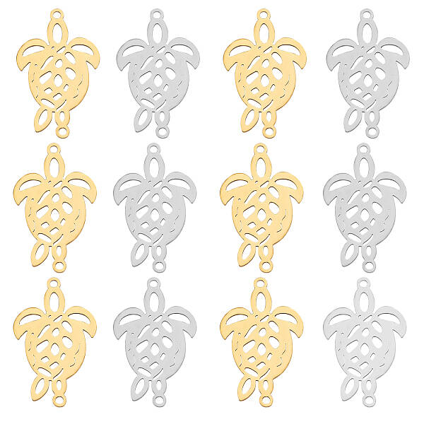 12Pcs 2 Colors 201 Stainless Steel Links Connectors