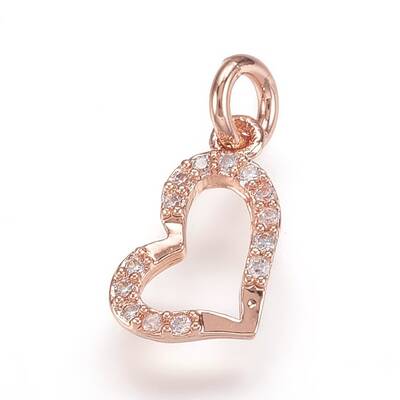 Brass Micro Pave Cubic Zirconia Pendants