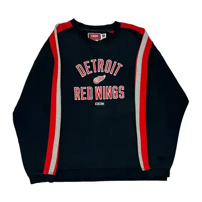 Detroit Red Wings Starter Nhl Sweatshirt - 2XL Black Cotton