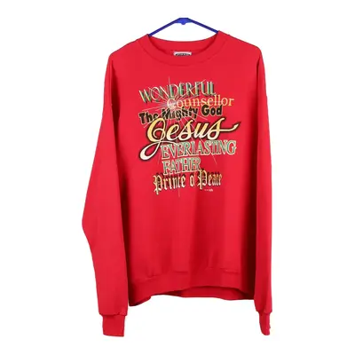 Central Christian Church Arizona Lee Christmas Sweatshirt - Large Red Cotton
