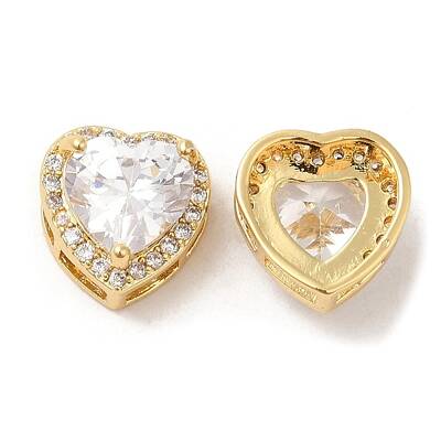 Brass and Clear Cubic Zirconia Pendants