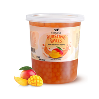 SYRUVIA Sweet Popping Boba Pearls, Mango, 2 LB. Bursting beverage & dessert topping for bubble tea and more. Mango-flavored t...