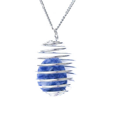 Natural Blue Spot Jasper Lantern Pendants