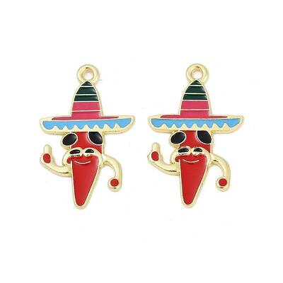 Cinco De Mayo Theme Alloy Enamel Pendants