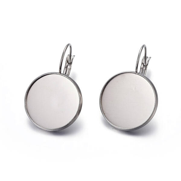 Tarnish Resistant 304 Stainless Steel Leverback Earring Settings
