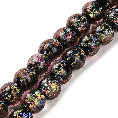 Handmade Dichroic Foil Glass Beads Strands