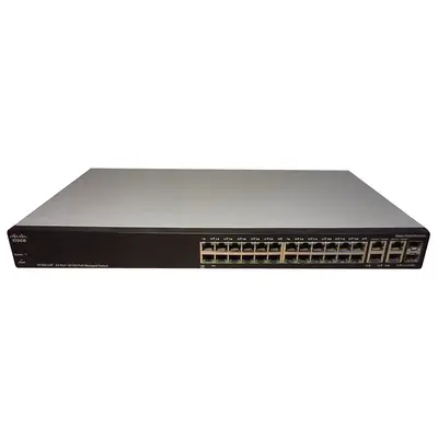 SF300-24P-K9 Cisco SF300-24P 24x PoE+ 2x RJ45 Port 2x Combo SFP Switch
