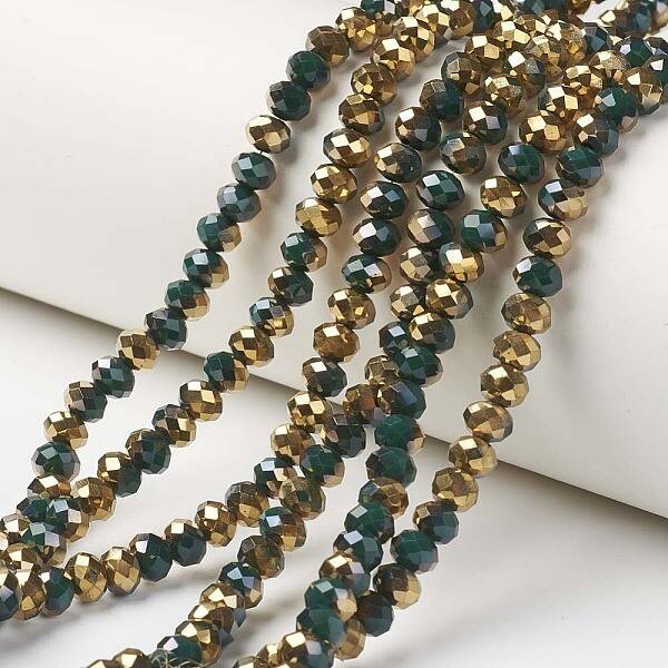 Electroplate Opaque Glass Beads Strands