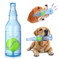 【Buy 2 Get 1 Free】Pawaboo Blue Water Bottle Dog Toy for Aggressive Chewers, Cute Squeaky Water Bottle Dogs Chew Toys,Inte...