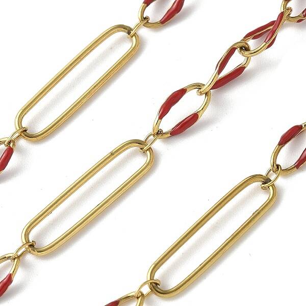 304 Stainless Steel Enamel Figaro Chains