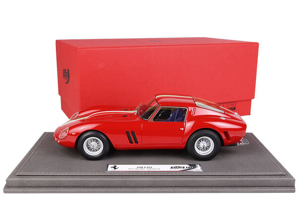 Ferrari 250 GTO Red with Green White and Red Stripes \