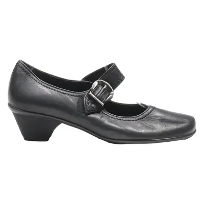 GABOR Ballet Shoes Black Leather Womens UK 5