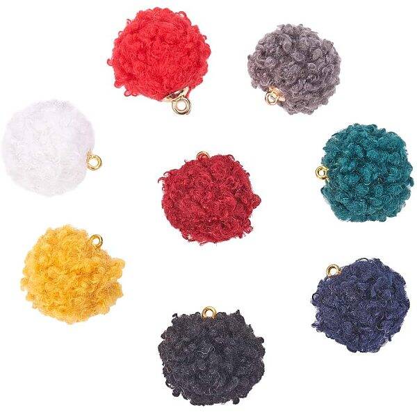 Handmade Cloth Fabric Covered Pendants