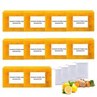 10-pack Lemon Turmeric & Kojic Acid Brighetning SoapDark Spot Remover, Kojic Acid Soap,Turmeric Soap