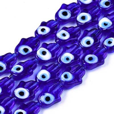 Handmade Evil Eye Lampwork Beads Strands