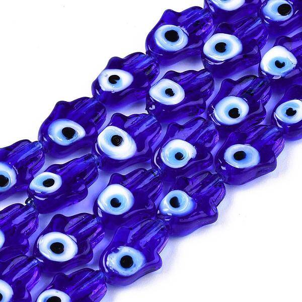 Handmade Evil Eye Lampwork Beads Strands