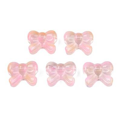 Transparent Spray Painted Glass Beads