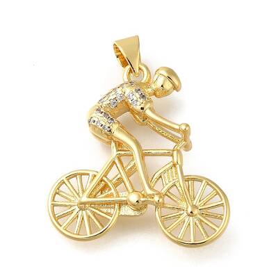 Rack Plating Brass with Cubic Zirconia Pendants