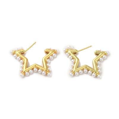 Rack Plating Brass Studs Earrings